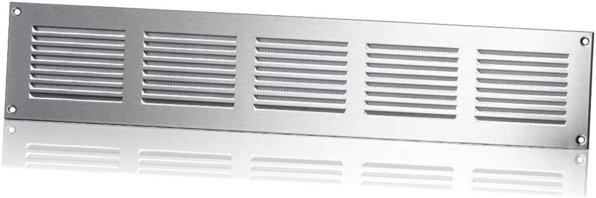 Ventilatierooster - Luchtuitlaat rooster - Goede luchtcirculatie - Geïntegreerd insectenhor - 500x100mm - Roestvrij staal