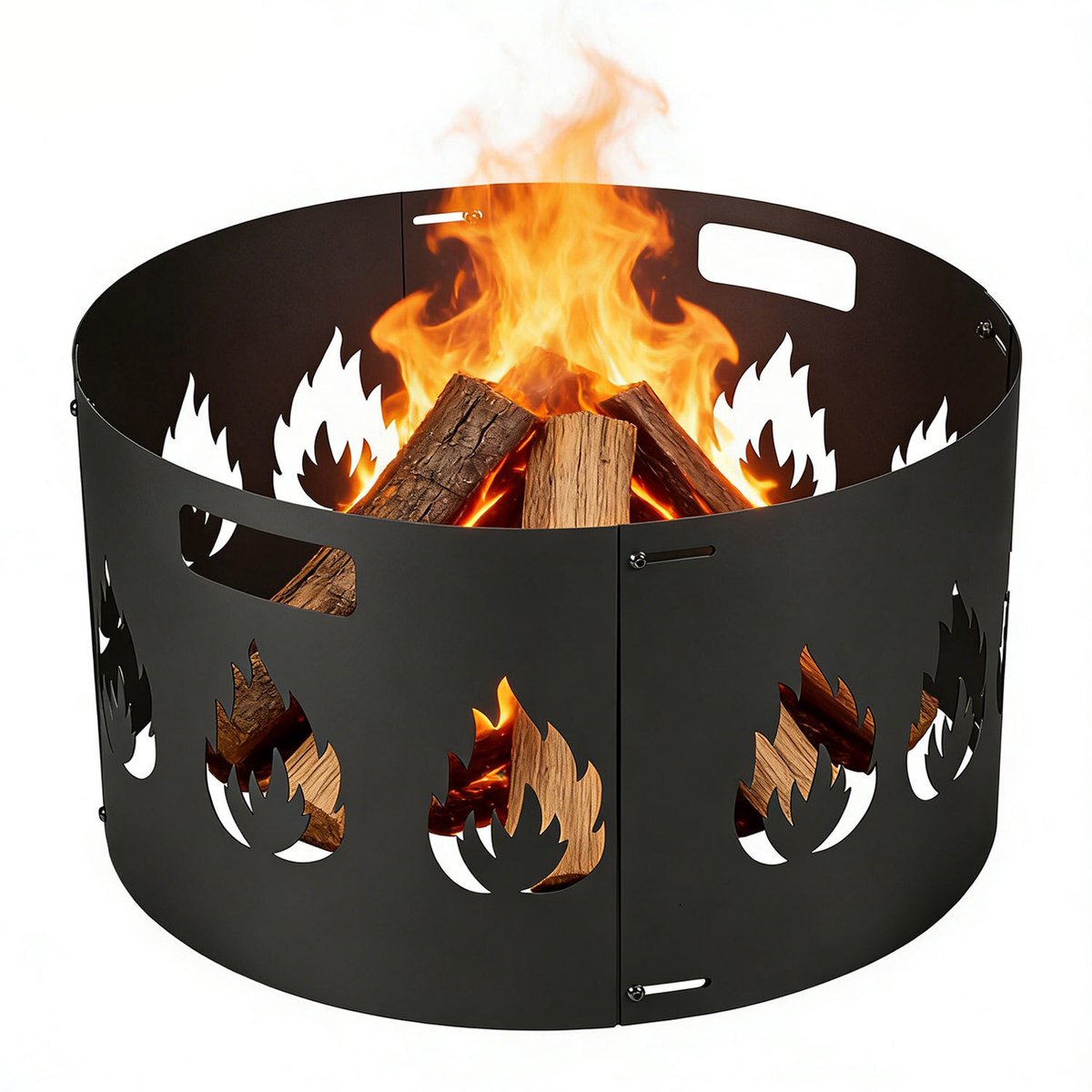 Vonkenvanger, ronde brandwerende kap, zwarte brandwerende kap, verstelbaar van 55 tot 60 cm diameter