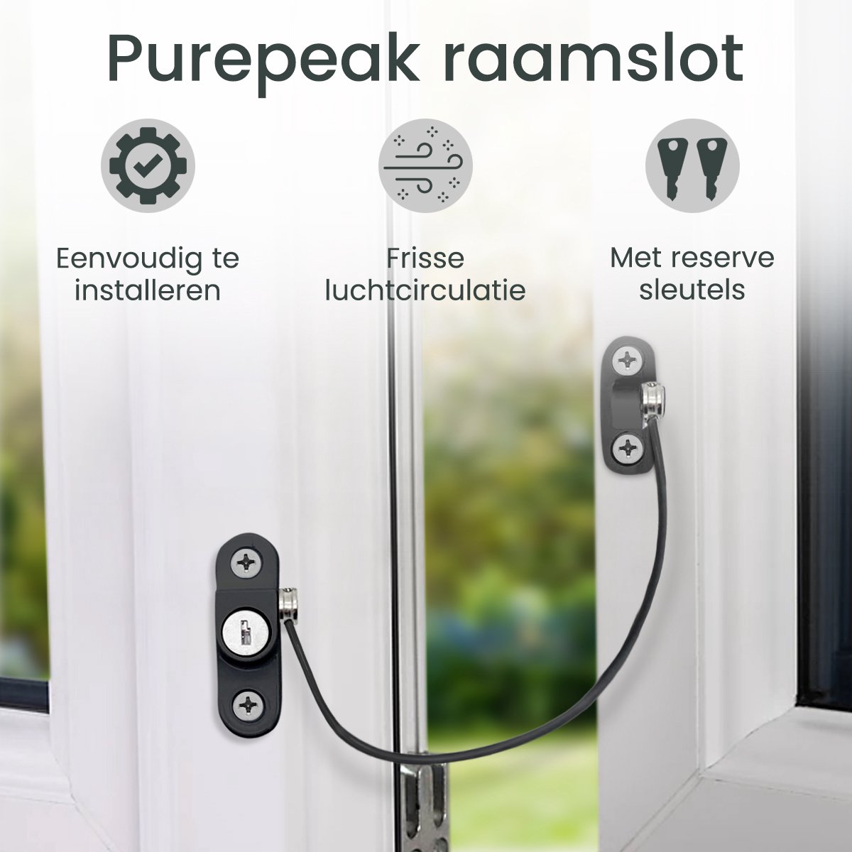 Purepeak Raamslot Kinderen Set 3 Stuks - Raambegrenzer - Zwart thumbnail 5
