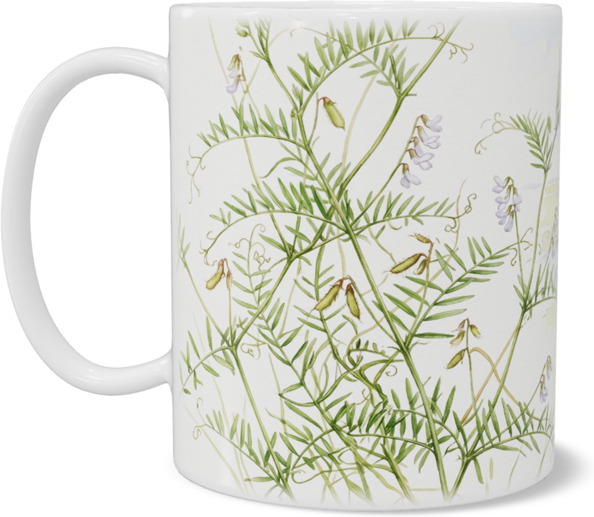 Mok met ringelwikke illustratie - Vicia hirsuta - Natuur mok