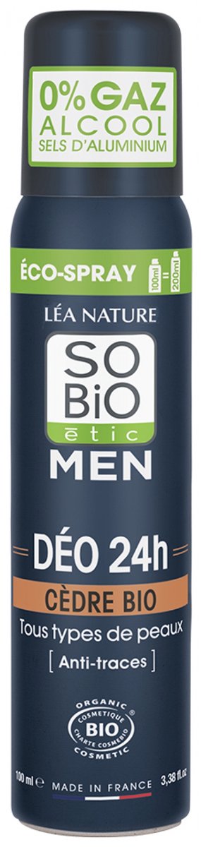 SO’BiO étic For men deospray ceder 100 Milliliter