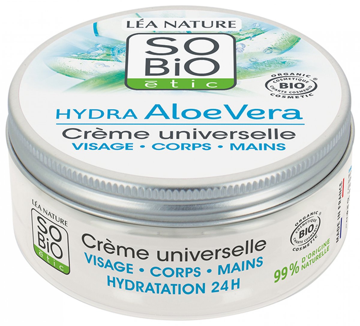 Léa Nature SO BIO étic Hydra Aloë Vera Universal Gezicht, Lichaam en Handen Biologische Crème 150 ml