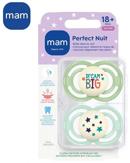 MAM 2 Suckers Perfect Nuit Tendance 18 Maanden en Ouder (Modellen : Blauw) van MAM — afbeelding 4