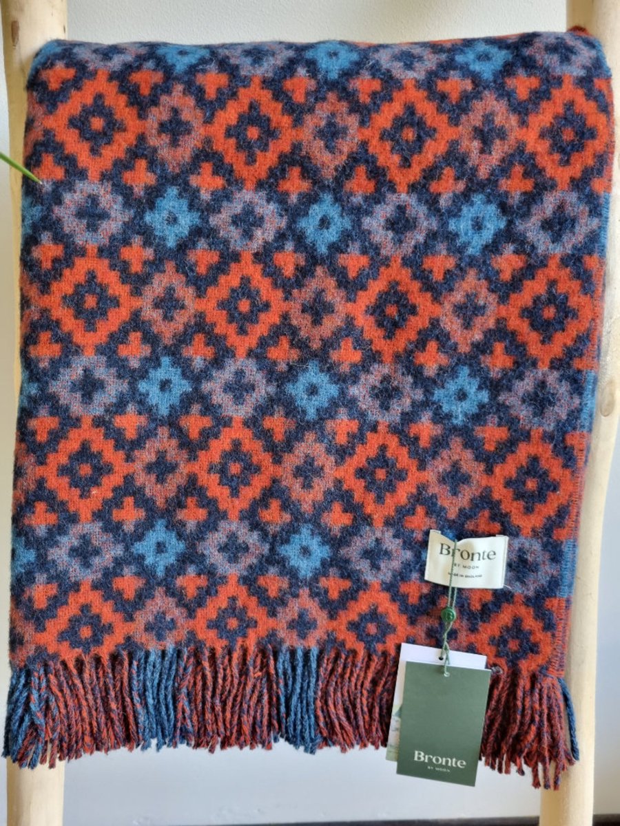 Bronte by Moon Wollen Plaid - DARTMOUTH Navy (Merino) 140x185cm - Bronte x Plaids.shop Blauw