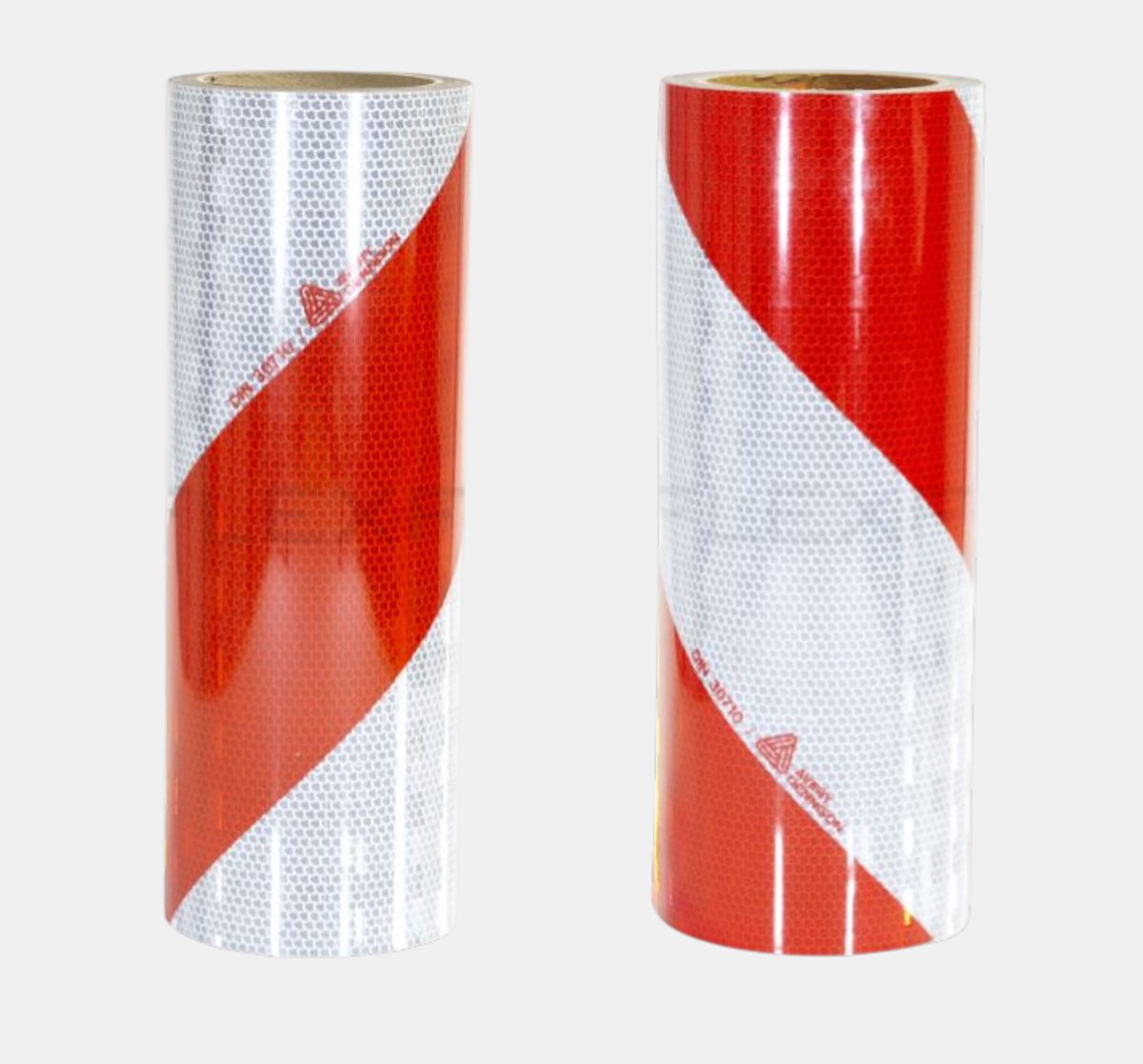 Industriemarkering Rood/Wit set links + rechts | Reflexfolie 282mm / 9m