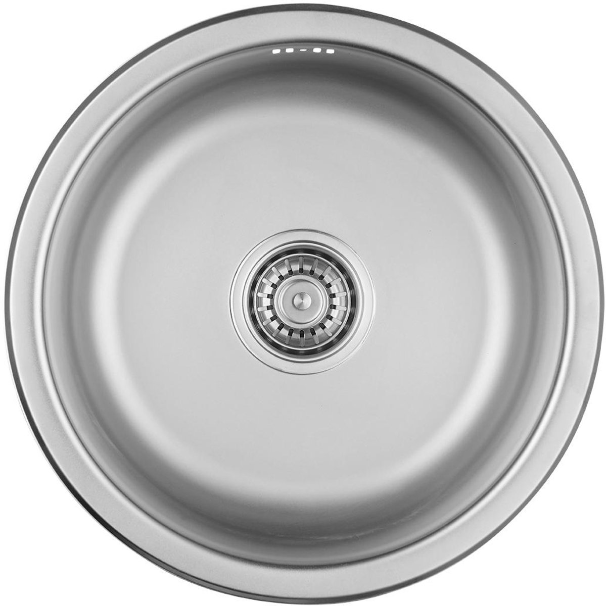 Ausmann Basic ronde rvs spoelbak opbouw 43cm inclusief sifon 1208956999