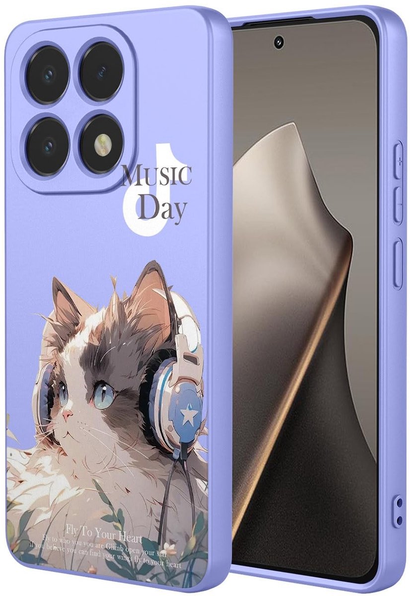 Dailygoods - Ultradunne Siliconen Hoes voor Xiaomi 15T met Cartoon Patroon