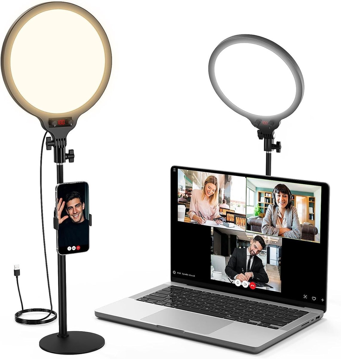 Dailygoods - Cosensi - Dailygoods - 10 Inch Dimbare LED Ring Light met Statief voor Video-opnamen