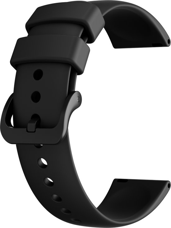Maoo Ventura 2 - Siliconen Smartwatch Bandje - Geschikt voor Maoo Ventura & Ventura 2 - Zwart - 20mm