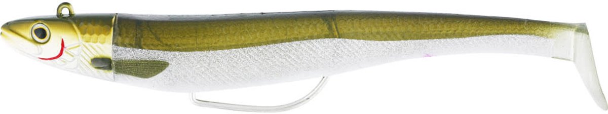 Westin Magic Minnow Weedless Jig 28g 12.5cm Haak 1/0 – Weedless Shad voor Zeebaars - Kleur : Snow White