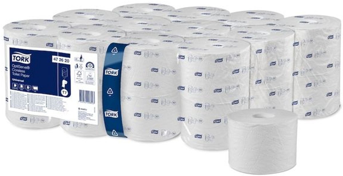 Tork - Toiletpapier t7 universal 1laags 144m wit