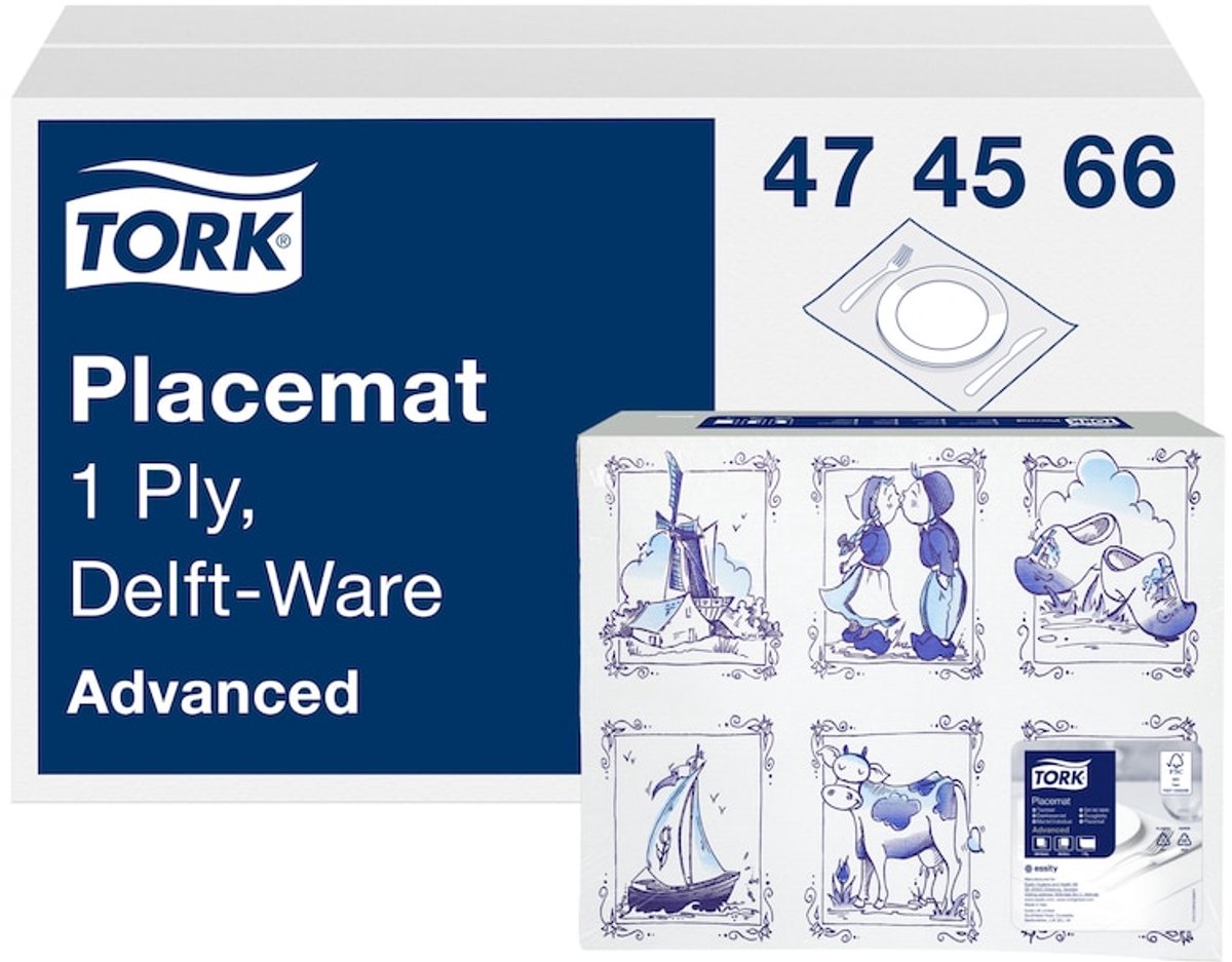 Tork 474566 placemat delft-ware advanced 42x30 cm 2500 stuks (474566)