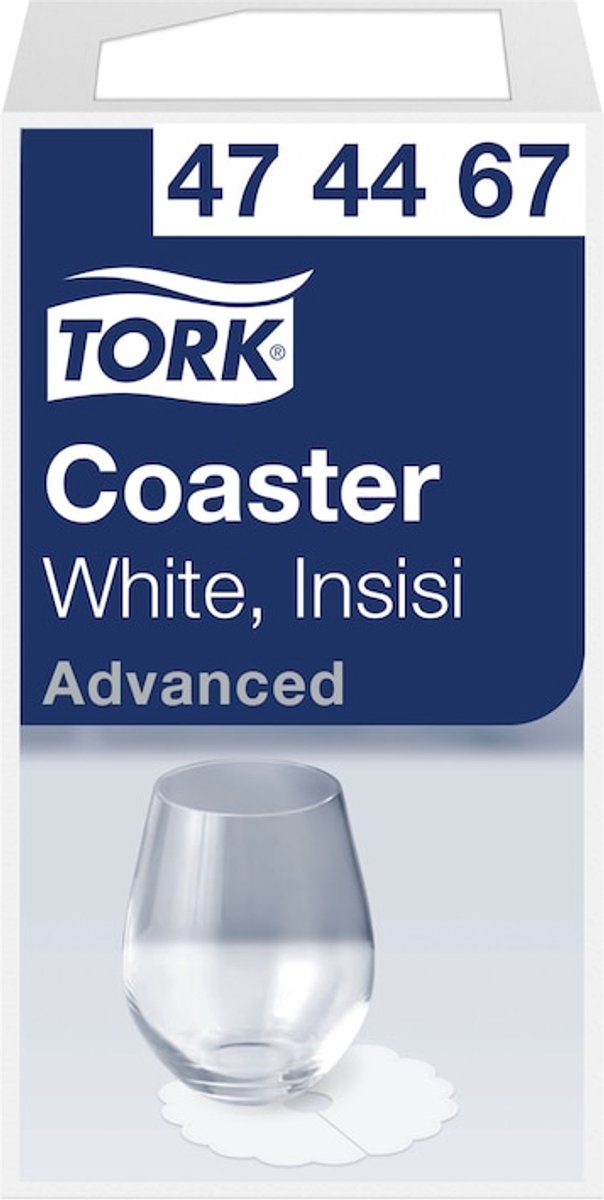Tork 474467 onderzetter advanced wit Ø9 cm 3000 stuks (474467)
