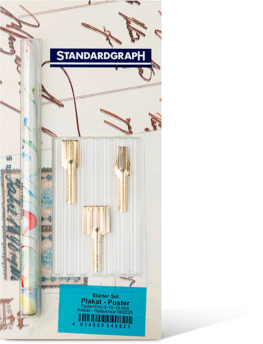 Kalligrafiepen Standardgraph starter set à 3 penpunten incl penhouder - SG-560235