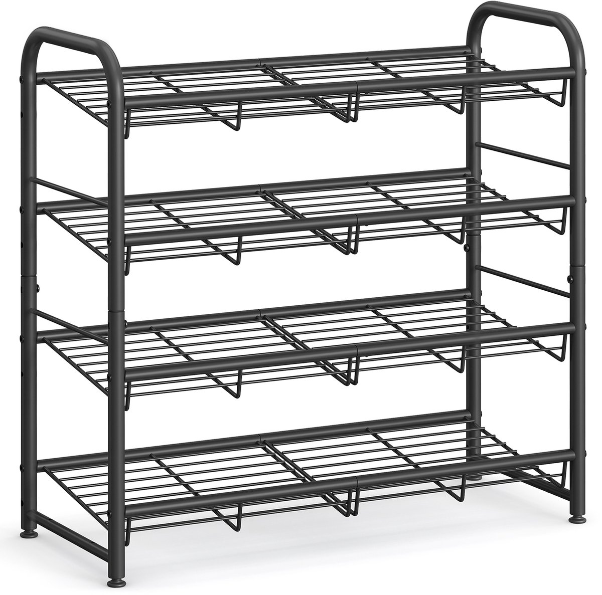 SONGMICS - Schoenenrek - Met 4 Lagen - Stapelbare Organizer - Voor 16 Paar Schoenen - Staal
