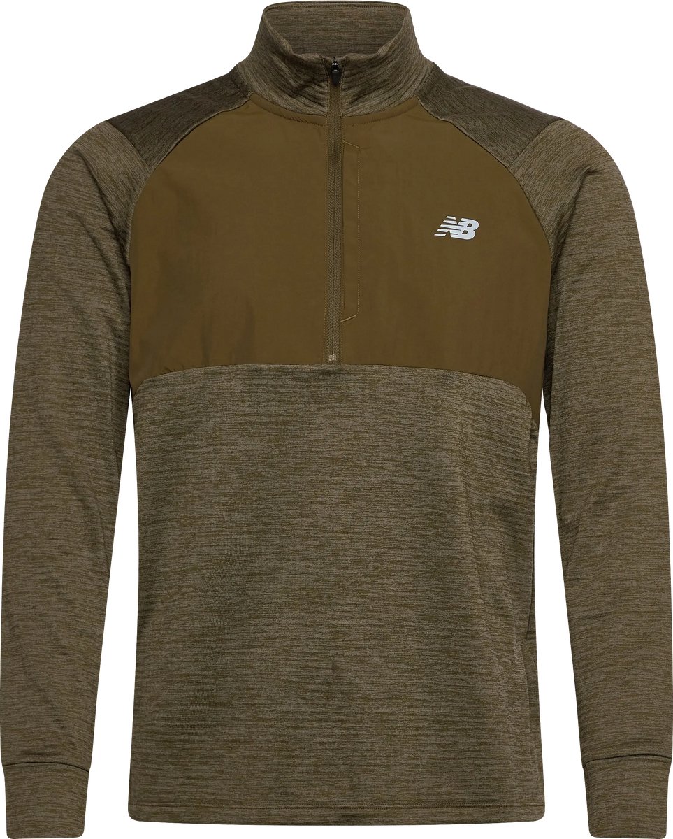 New Balance Athletics Heat Grid 1/2 Zip Fleece en midlayers Groen