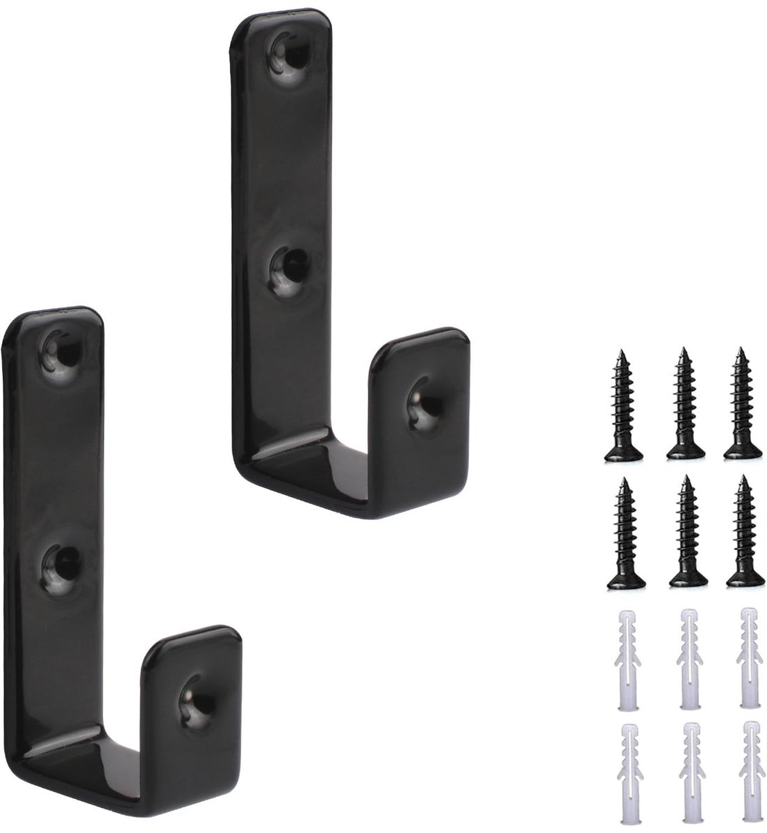 Dailygoods - Set van 2 PVC Gecoate Bedladderhaken voor Beddecoratie