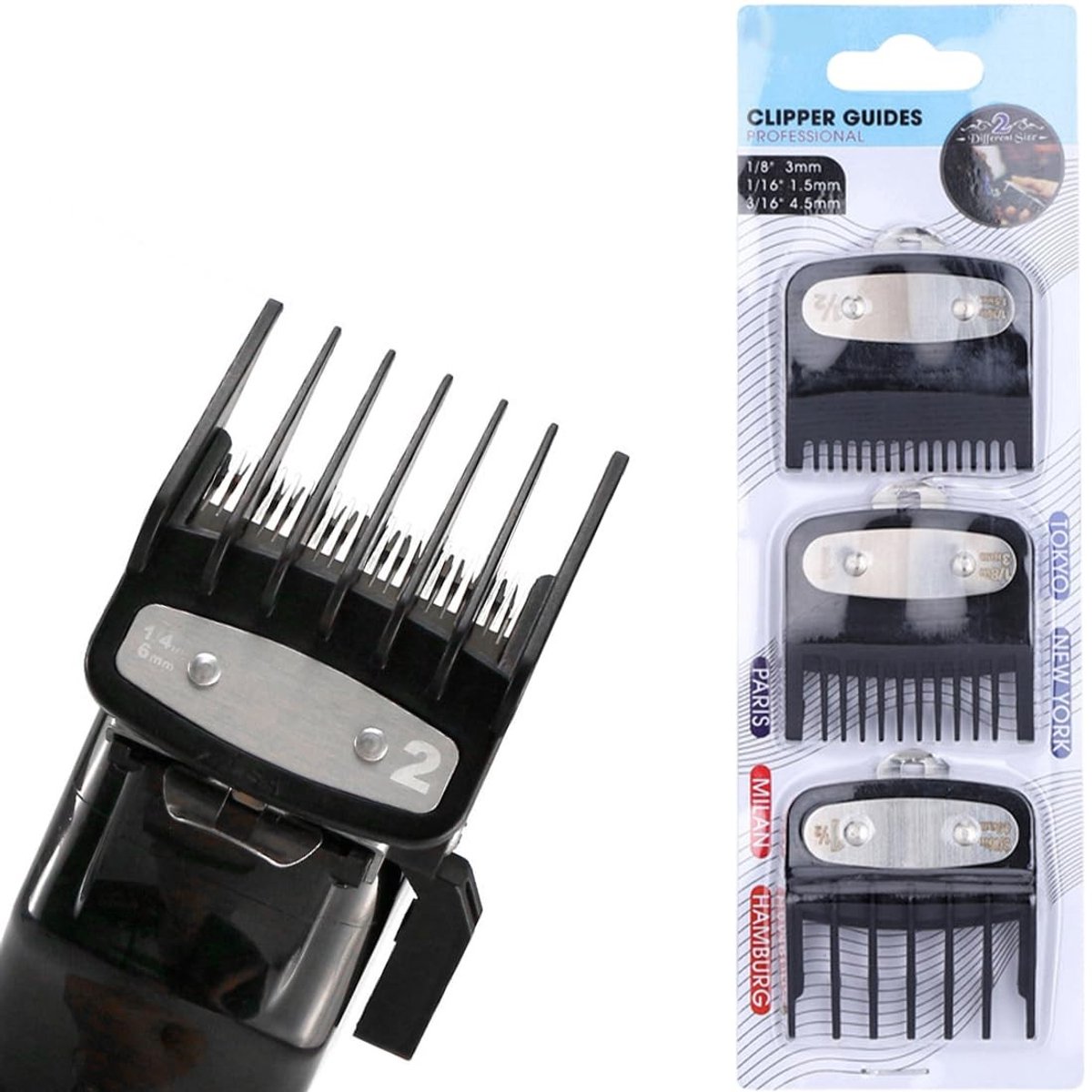 Dailygoods - Set van 3 Grenskammen voor Tondeuse met Bescherming