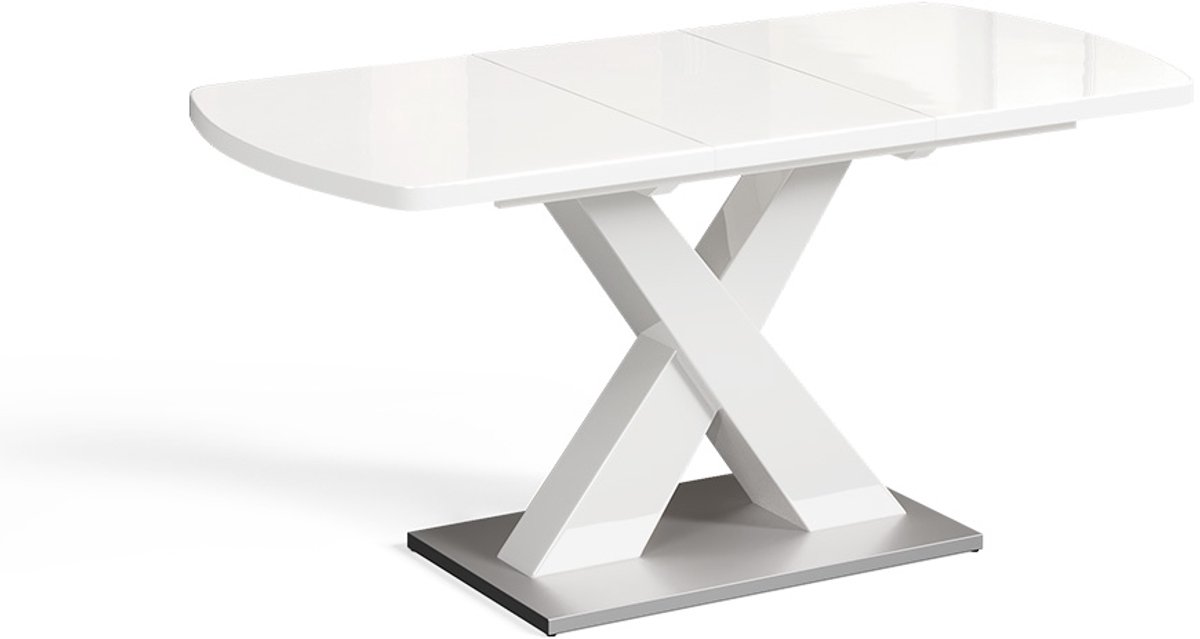 Vicco Eettafel Chinto, Wit, 120-160 x 80 cm Uitschuifbaar