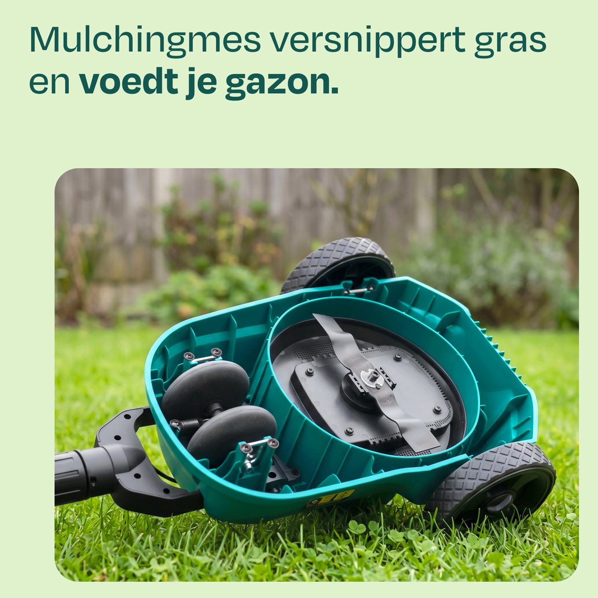 VONROC Mini Elektrische Grasmaaier 20V – 22 cm – Maaien en mulchen in één - Drie instelbare maaihoogtes: 30mm, 40mm, 50mm –- Incl. reinigingstool - Incl. 2x 2.0Ah Accu en lader – foto 2