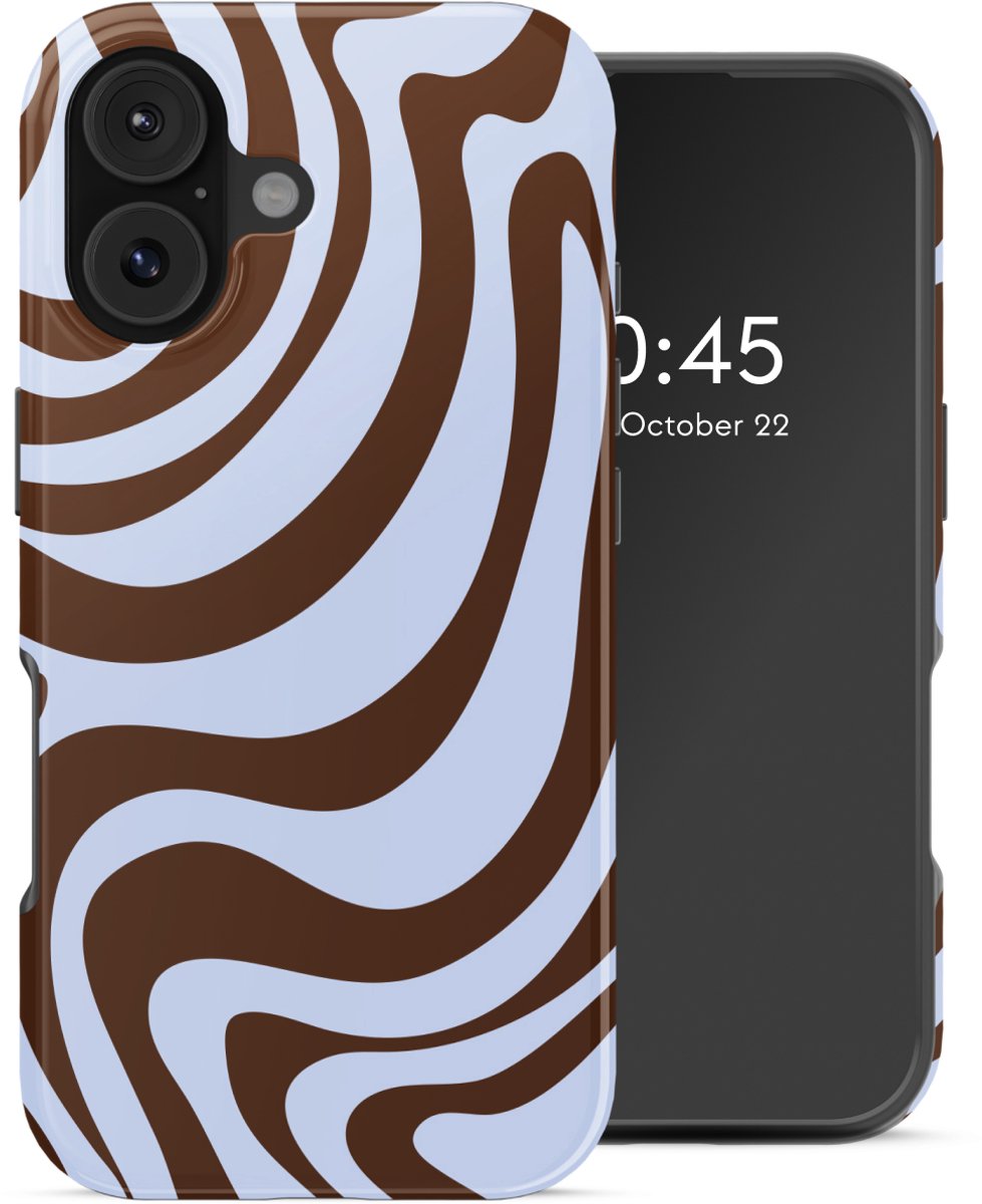 Selencia Hoesje - Geschikt voor Apple iPhone 17 - Backcover - Dream Swirl Chocolate