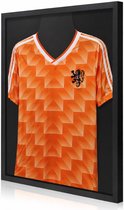 Q-Living Wissellijst Aluminium - Inlijsten Voetbal Shirt - 60x80 CM - Zwart - Diepe lijst - 3D Box Frame - Shirt Inlijsten In Fotolijst