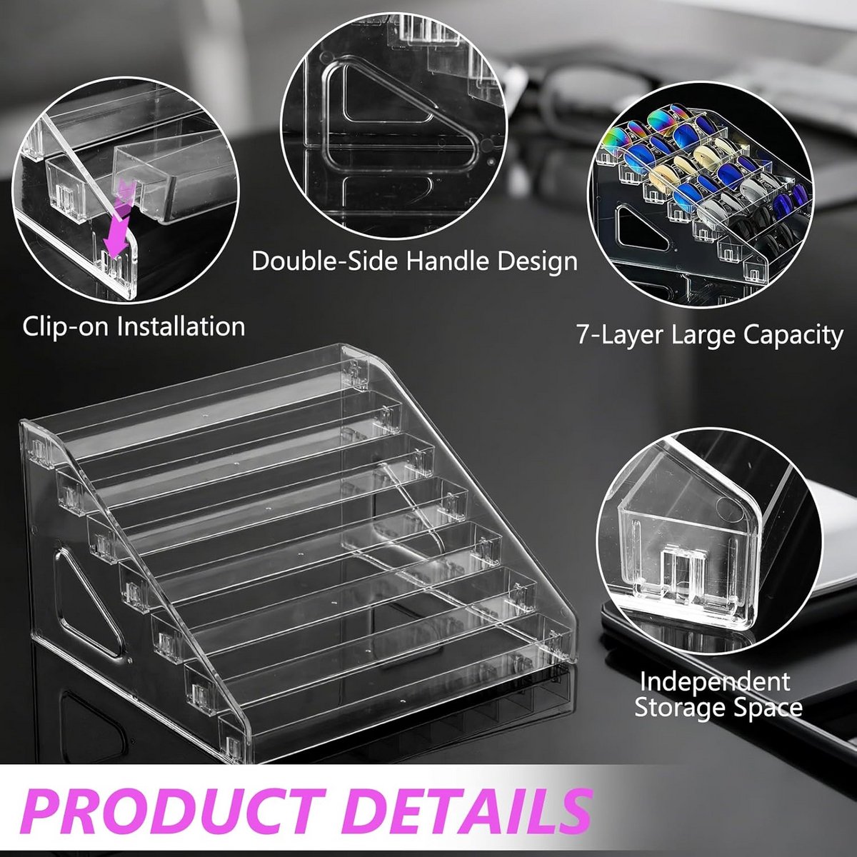 Nagellak organiser - Opbergdoos make-up - Transparant - Beauty koffer