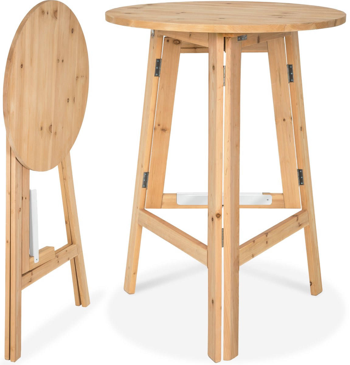 tectake® - Party bartafel van massief hout - statafel