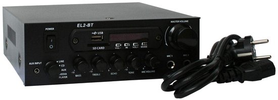 E-Lektron EL2-BT - Stereo versterker - Met Bluetooth en karaokefunctie - USB en SD MP3-speler — afbeelding 3