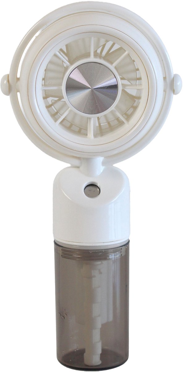 Litalife Handventilator met Waternevelfunctie - Ingebouwde Luchtontvochtiger - Draagbaar - USB-C Oplaadbaar - Wit