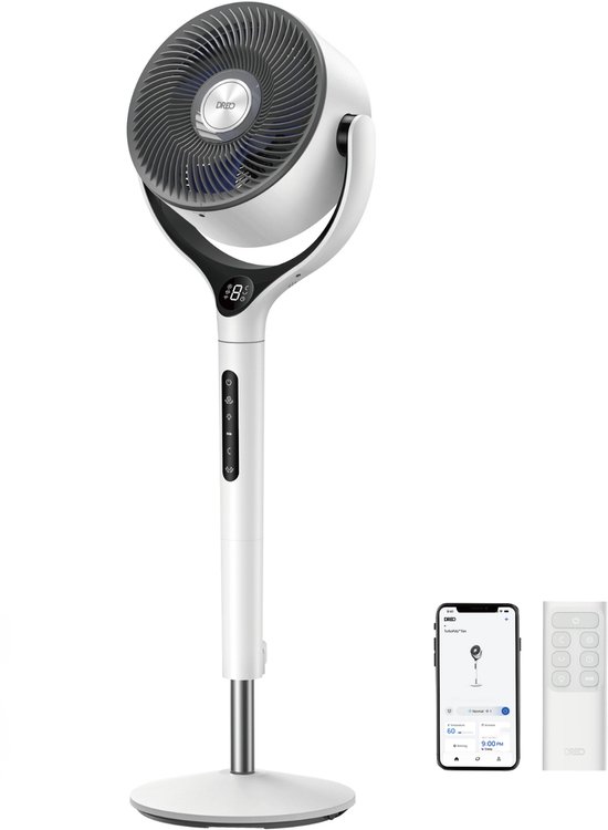 TurboPoly 565S statiefventilator met 3D Airflow, 9 snelheden, 6 modi, stille werking, RGB licht, app & spraakbediening