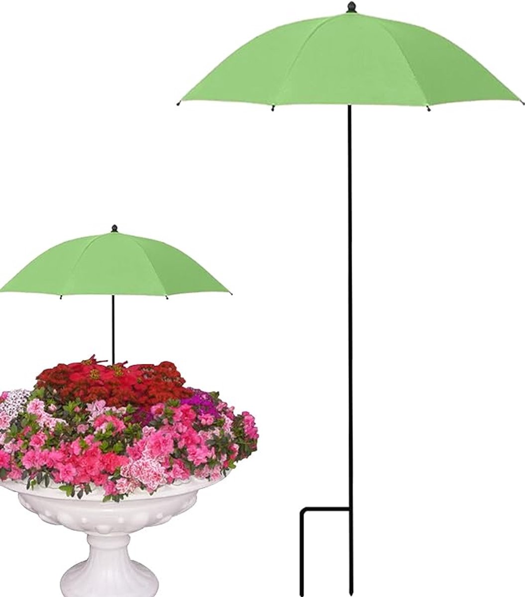 Plantenparasol – 1 stuk – Zonwering & Bescherming – UV-bestendige plantenhoes – Verstelbare buitenluifel – Schaduw en bescherming voor potplanten – Geschikt voor zaailingen, kassen, tuinen en terrassen – Groen