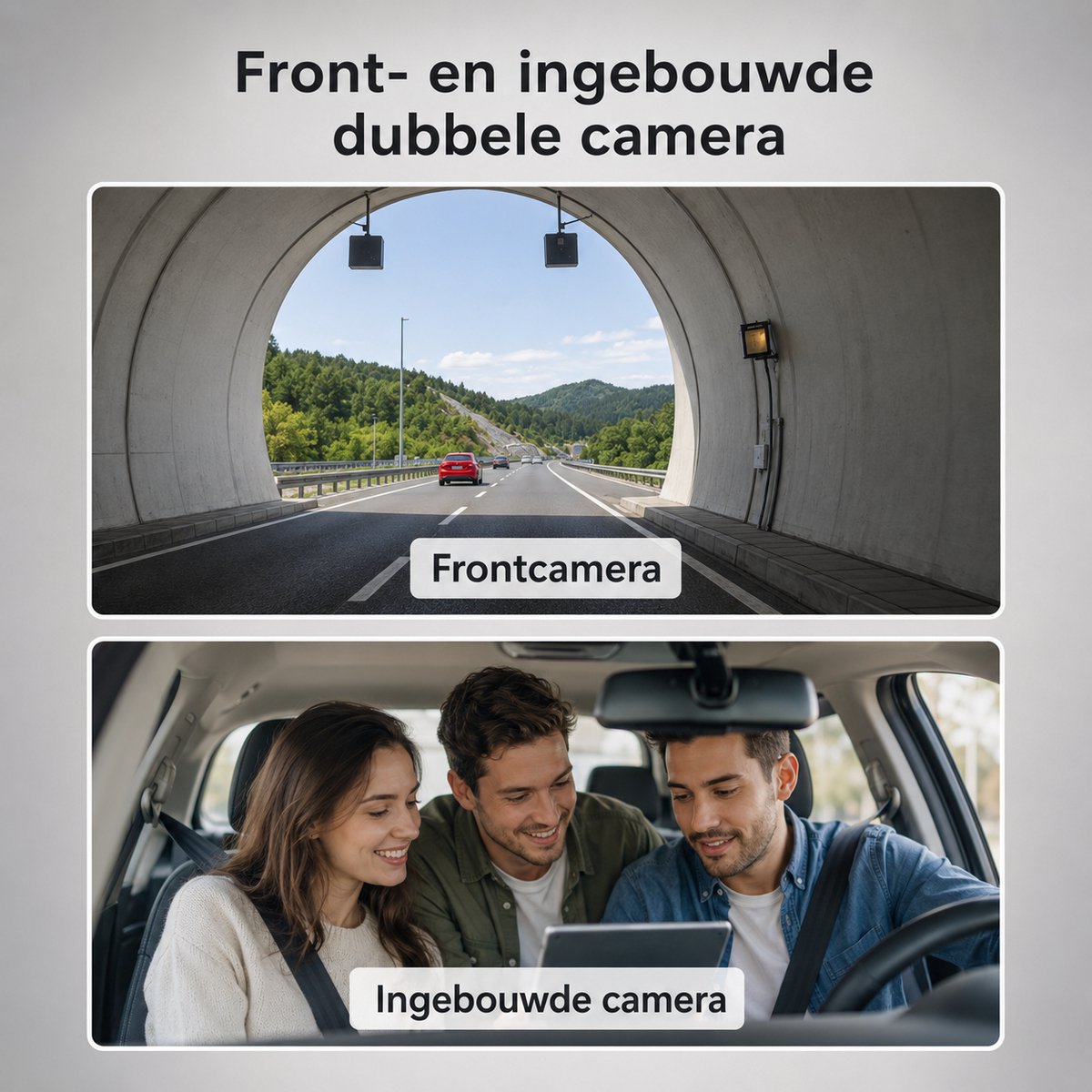 Dashcam Auto 1080P Dual Camera – Voor & Binnen – IR Nachtzicht – Loop Recording – Groothoek – 8,03 cm IPS Scherm – Auto DVR Camera – foto 4
