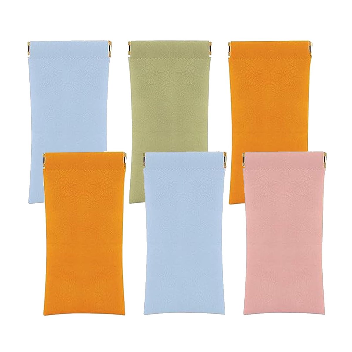 Dailygoods - Set van 6 Draagbare Brillenkokers van PU-leer