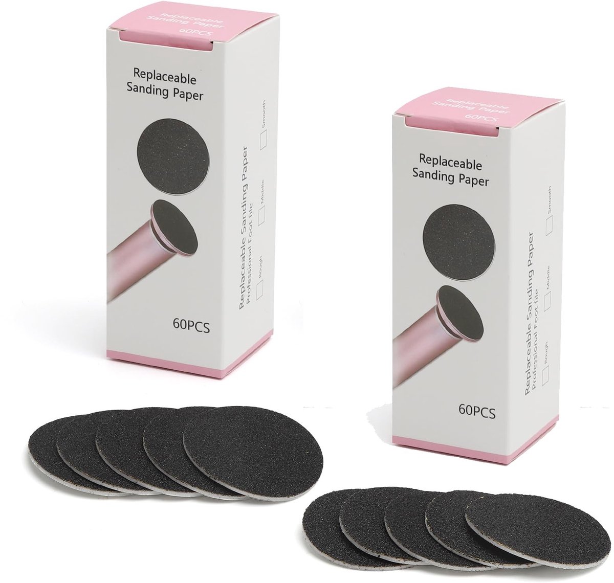 Dailygoods - 120 Stuks Reservepads voor Elektrische Voetvijl Professionele Pedicure