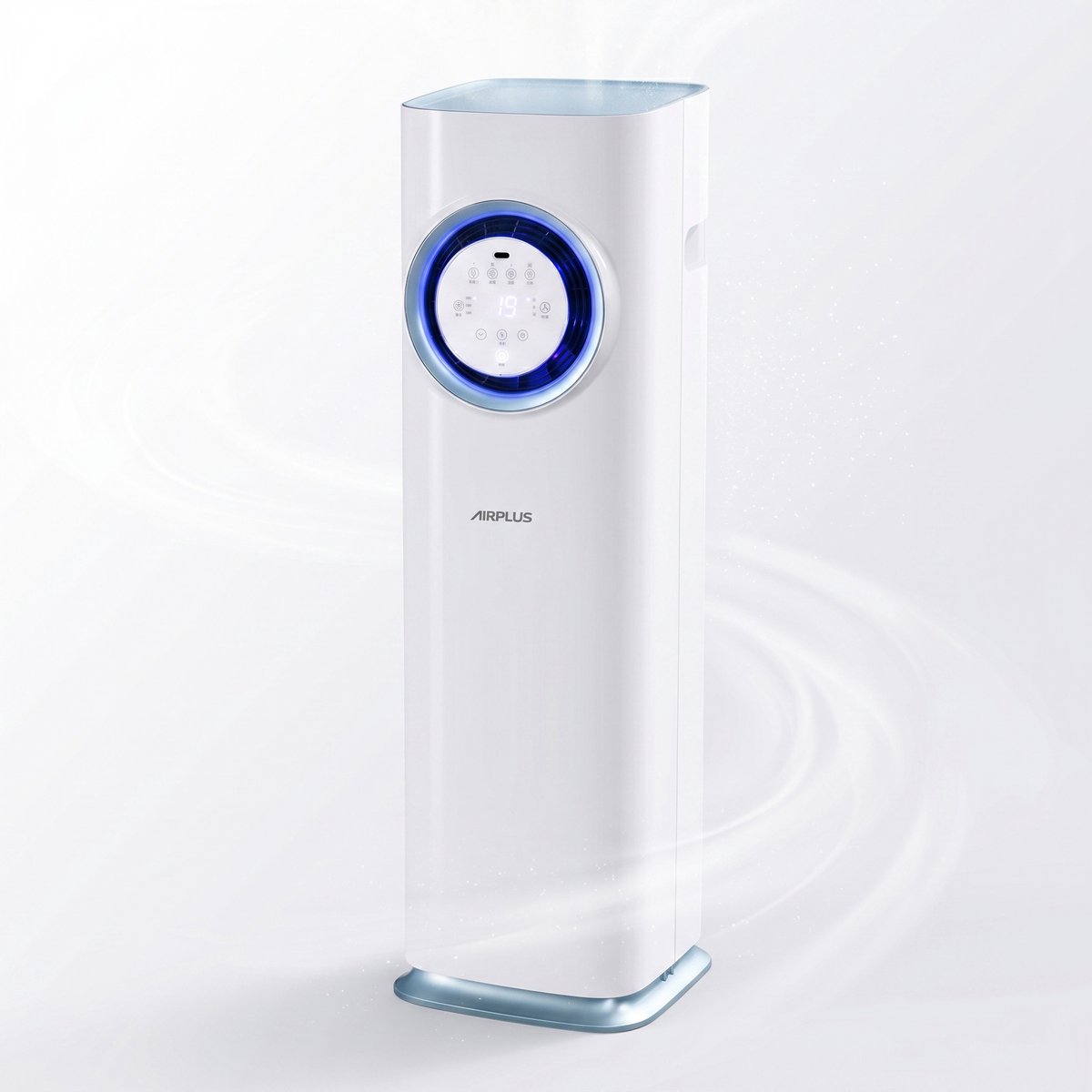 Mobiele Airco 3200 BTU 3-in-1 - Koelen - Ontvochtigen - 3 Snelheden - LED Display - Woonkamer En Kantoor - 26x26x89 cm - 1 Stuk - Wit
