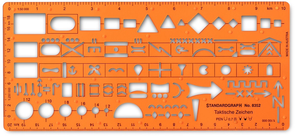 Sjabloon Standardgraph tactische troepen- formaties - SG-8352