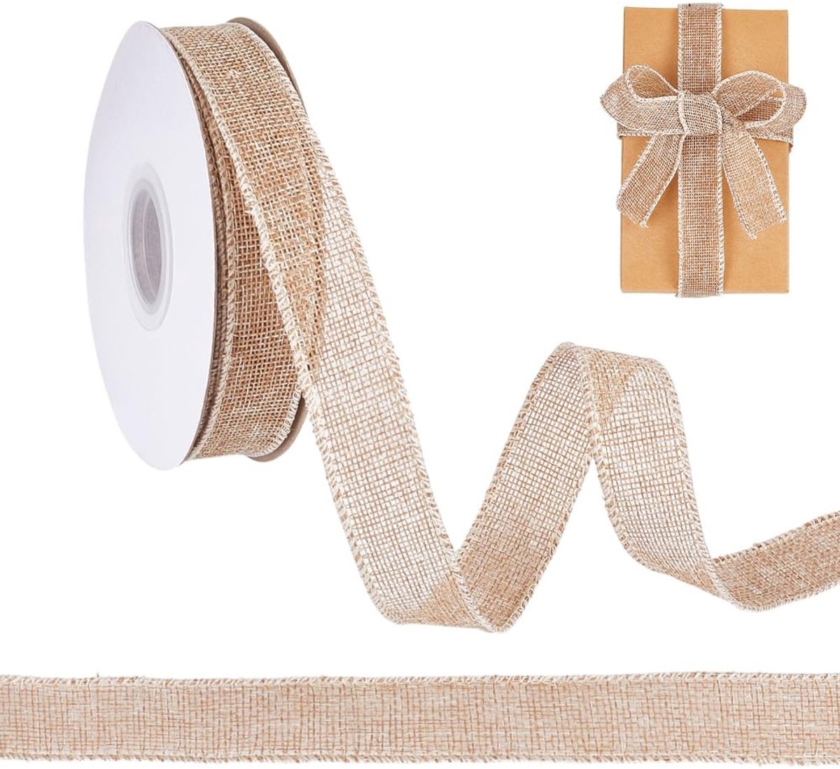 Dailygoods - Jute Draadband 2,7 cm Breed voor Decoratie en Cadeaus