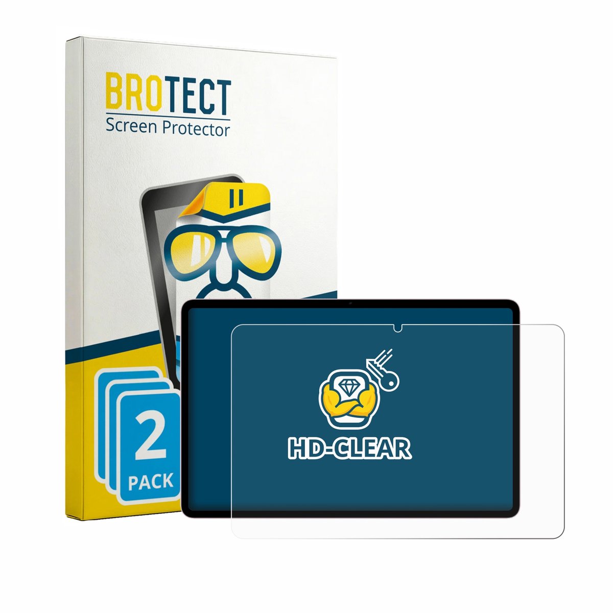BROTECT - Screenprotector voor Honor Pad 20 - Folie Beschermfolie transparant 2 Stuks