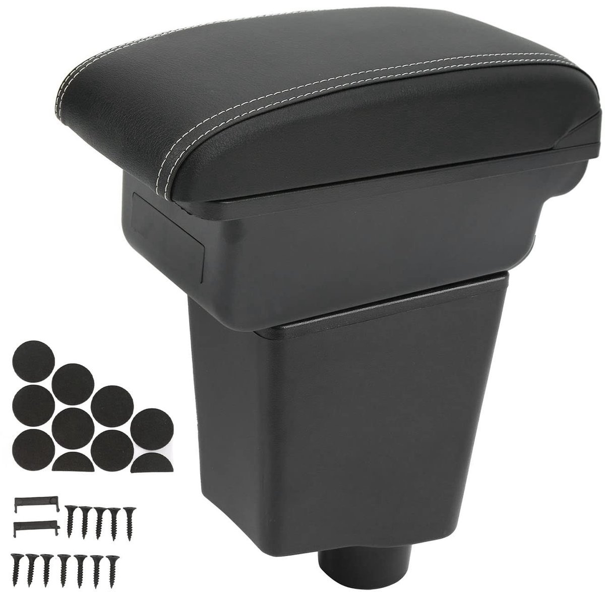 Dailygoods - Dailygoody - Armsteun Box - Met USB-poorten - Stille Sluiting - Leerlook en Comfortabel - Geschikt voor Captur en Clio 4 - Ruim en Praktisch - Kleur: ...