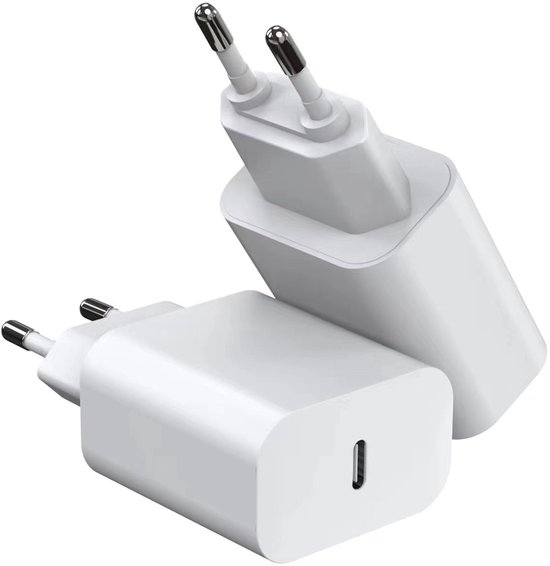 USB-C Snellader 20W PD – Compacte Adapter – iPhone & Android (zonder kabel)