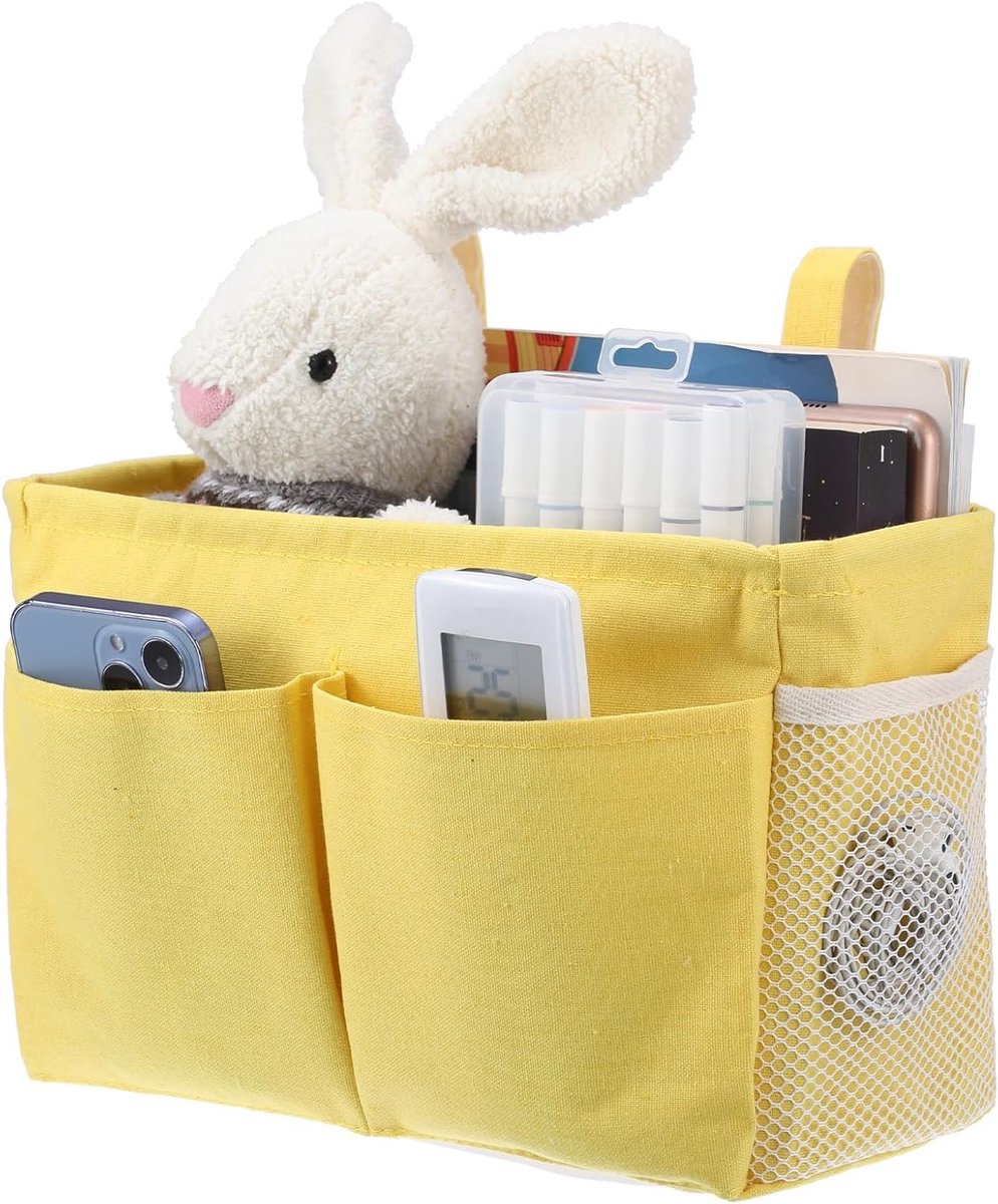 Multifunctionele Hangende Opbergzak voor Bed - Canvas Bed Organizer met Verstelbare Tape v