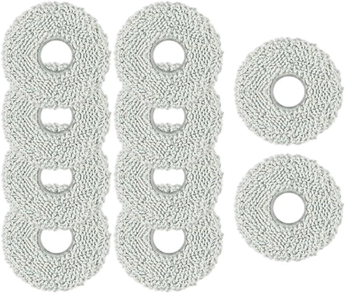 Dweildoeken Kit - Microvezel Doeken - Robot Stofzuiger Onderhoud - Speciaal voor RCV 5 Plus - 10 Stuks - Zoals Afgebeeld