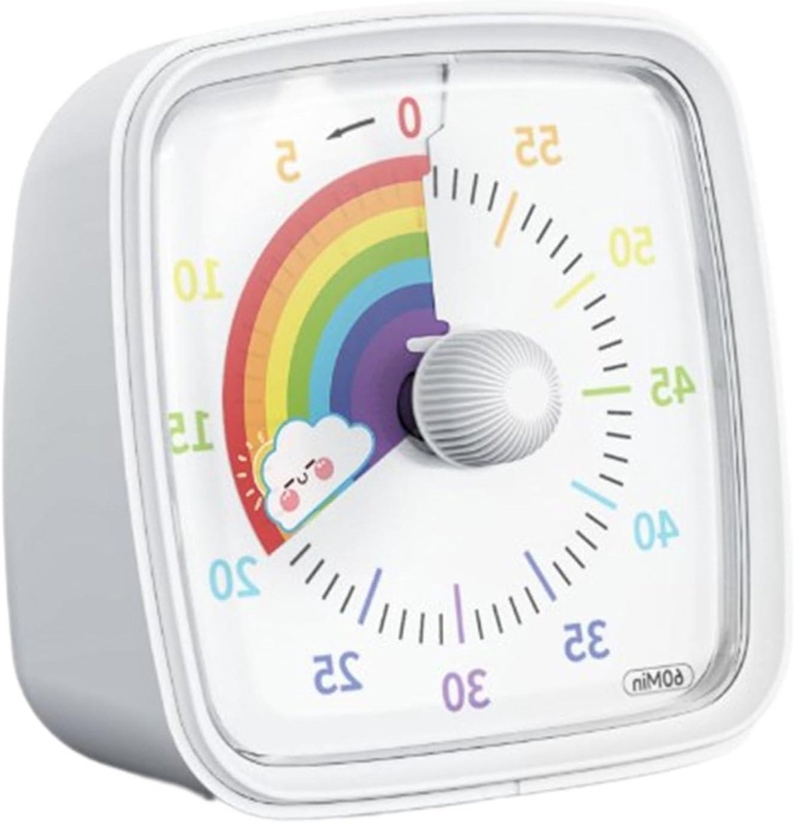Kinder Timer - Tijdmanager Klok - Tijd Beheren - Visuele Countdown - 10 cm breed - Wit