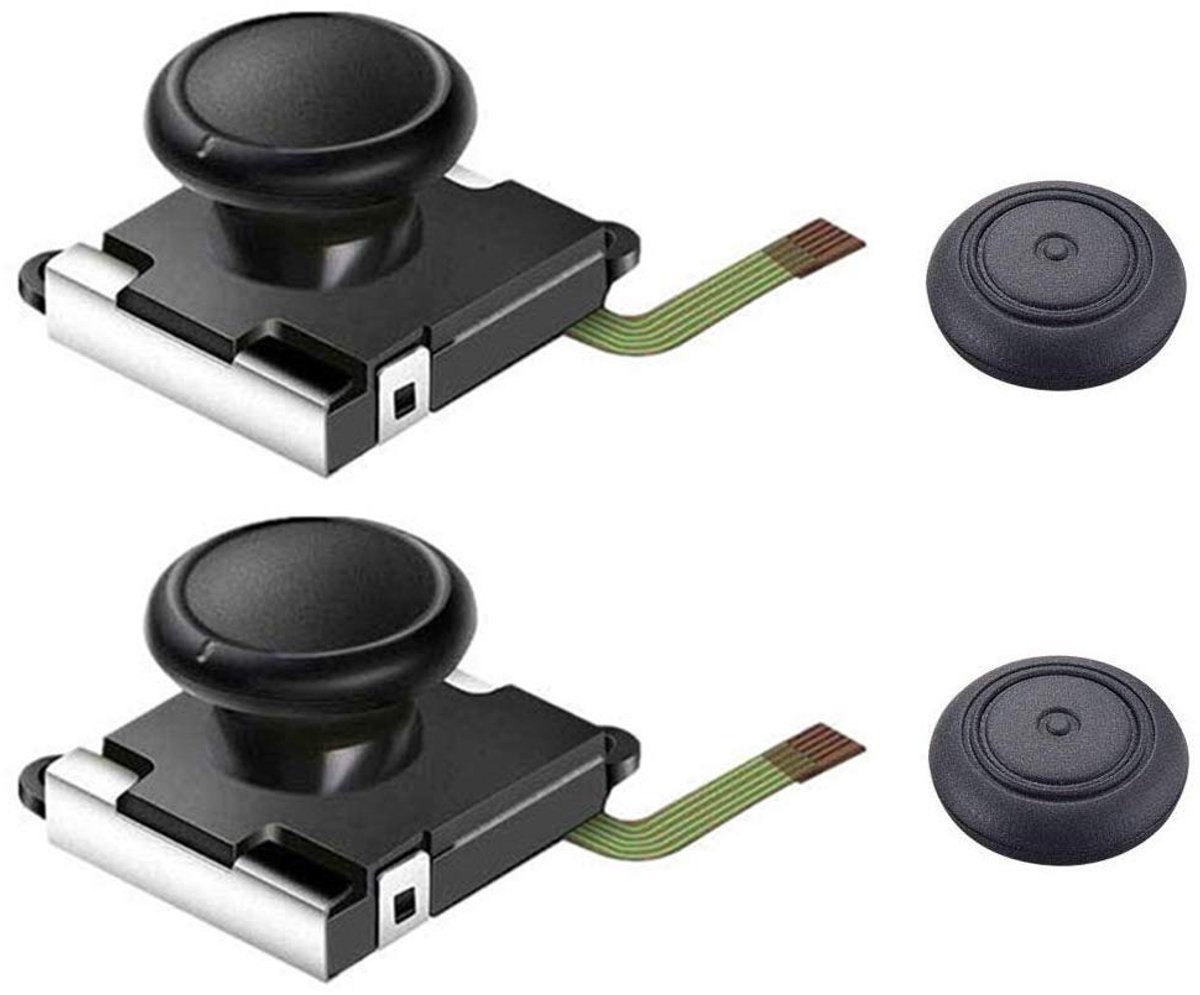 Compatibel met analoge sticks van de Nintendo Switch en de linker- en rechterjoysticks van de NS-controller, 2 stuks met beschermkapjes.