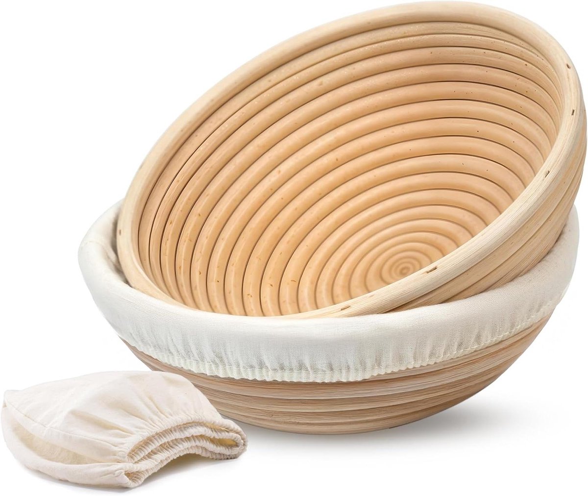 Zuurdesem Brood Manden - Rijsmandjes Rotan - Ambachtelijk Brood Maken - Natuurlijke Rotan Constructie - 20 cm Rond - Niet gespecificeerd