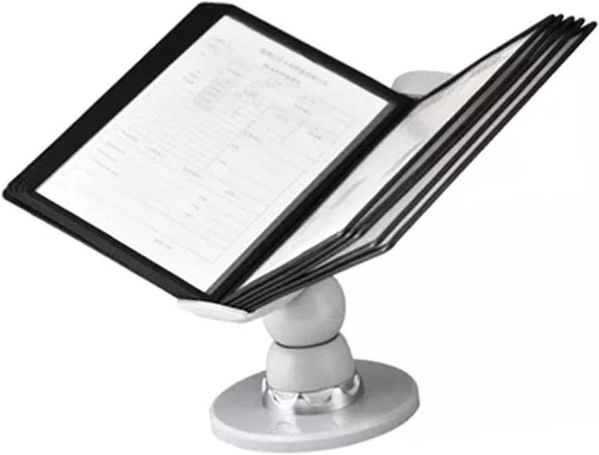 Documenten Organizer - Bureau Referentie - Kantoor Opslag - 360° Verstelbaar - 10 Zakken - Zwart
