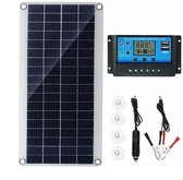 300W 12V zonnepanelenset met 20A laadregelaar, geschikt voor campers, boten, tuinen en buitenverlichting.