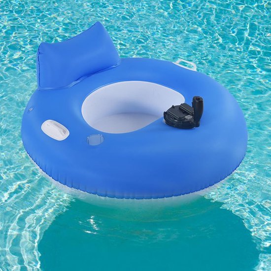 Elektrische Zwembadvlotter - Opblaasbaar Luchtbed - Watersport Ontspanning - Moeiteloze Elektrische Aandrijving - 101 cm - Circulair — afbeelding 2