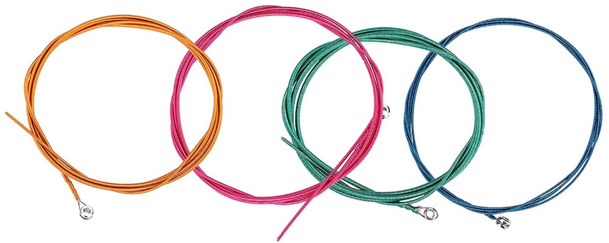 Dailygoody - Neon Bas Snaren - Kleurrijke Elektrische Bas Snaren - 4-String Set - Dikte 1.16-2.54Mm - Perfect voor Muziekliefhebbers